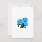elegante blauwe bloemen blauwe rozen blauwe bloeme kaart (Achterkant)
