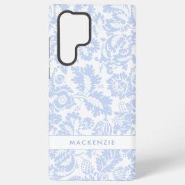 Elegante Blauwe Bloemen Botanisch Samsung Galaxy Hoesje