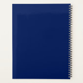 Elegante Blauwe Bloemen Botanische Kunst Planner (Achterkant)