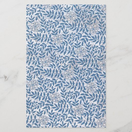 ELEGANTE BLAUWE BLOEMEN BRIEFPAPIER (Voorkant)