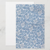 ELEGANTE BLAUWE BLOEMEN BRIEFPAPIER (Voorkant / Achterkant)