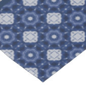 Elegante Blauwe bloemen chinoiserie toile monogram Tafelkleed (Gekanteld)