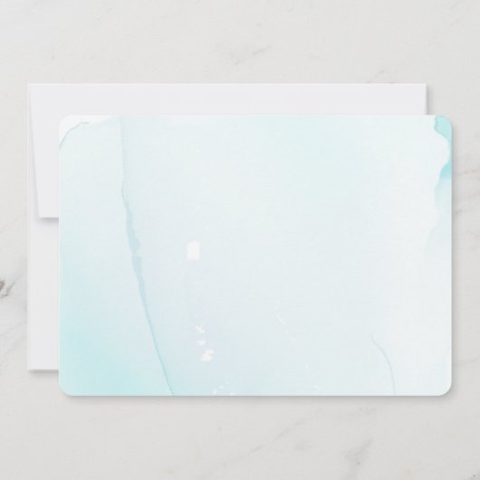 Elegante Blauwe Bloemen Custom Afstuderen Kaart (Achterkant)