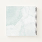 Elegante Blauwe Bloemen Custom Wedding Gast Notitieboek (Achterkant)