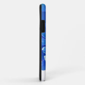 Elegante blauwe bloemen daisy zinnia dahlia Case-Mate iPhone case (Achterkant/rechts)