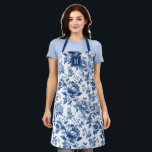 Elegante Blauwe Bloemen Engelse Tuin Schort<br><div class="desc">Een prachtig blauw-wit bakpatroon met een bloemenengels schort in de tuin. Een geweldig cadeau voor een vriend. Personaliseer het voor een leuk verjaardagscadeau. Ontworpen voor u door BlackBerry Boulevard.</div>