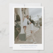 Elegante Blauwe Bloemen Geometrische Lijst Bloom W Kaart (Achterkant)