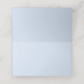 Elegante Blauwe Bloemen Greenery Wedding Gevouwen Plaatskaartje (Binnenkant ongevouwen)