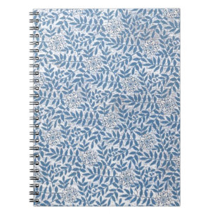 ELEGANTE BLAUWE BLOEMEN NOTITIEBOEK