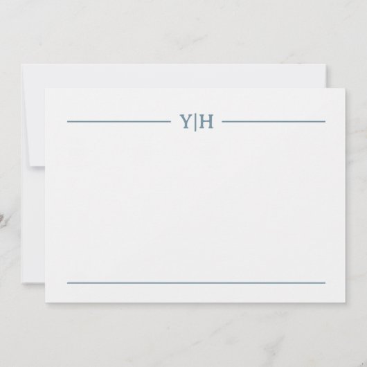 Elegante blauwe bloemen op zachte achtergrond bedankkaart (Achterkant)