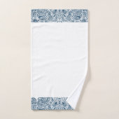 Elegante Blauwe Bloemen Paisley Vogelbadhanddoek S Bad Handdoek (Handdoek)