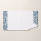 Elegante Blauwe Bloemen Paisley Vogelbadhanddoek S Bad Handdoek (Handdoek)