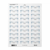Elegante blauwe bloemen retouradreslabels etiket (Full Sheet)