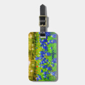 Elegante Blauwe Bloemen Texas Bluebonnets Modern Bagagelabel (Voorkant verticaal)