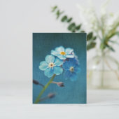 Elegante Blauwe Bloemen Vergeet me niet Briefkaart (Staand voorkant)