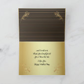 Elegante Blauwe Bloemen & Vlinder Moederdagkaart Kaart (Binnen)