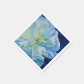 Elegante blauwe bloemen waterverf servet (Hoek)