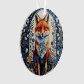 Elegante Blauwe Bloemen William Morris Geïnspireer Ornament (voorkant)