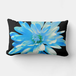 Elegante blauwe bloemenblauwe daisy blauwe zinnia kussen