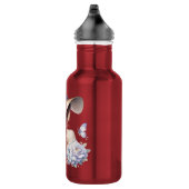 Elegante blauwe bloemendamewaterfles waterfles (Rechts)