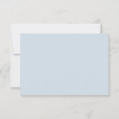 Elegante Blauwe Bloemige Bruiloft Bedankkaart (Achterkant)