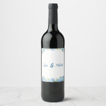 Elegante Blauwe Bloemige Trouw