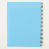 Elegante Blauwe Bloemige Waterverf Planner (Achterkant)