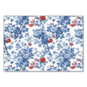 Elegante Blauwe Bloemrand Kaart (Achterkant)