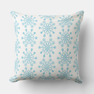 Elegante Blauwe Bloemrijke Vintage met Sierlijke D Kussen