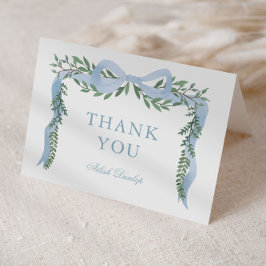 Elegante Blauwe Boog met het Baby shower van de Gr Bedankkaart