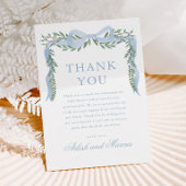 Elegante Blauwe Boog met het Baby shower van de Gr Bedankkaart