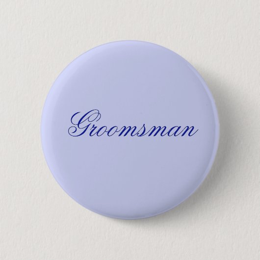Elegante blauwe bruidsjonker ronde button 5,7 cm (Voorkant)