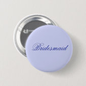 Elegante Blauwe Bruidsmeisje Ronde Button 5,7 Cm (Voorkant /achterkant)