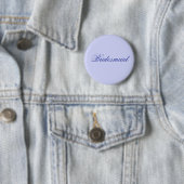 Elegante Blauwe Bruidsmeisje Ronde Button 5,7 Cm (In situ)