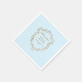 Elegante Blauwe Bruiloftsfeest Servet (Hoek)