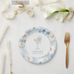 Elegante Blauwe Bruisende Bruiloftsbrunch Bruidssh Papieren Bordje<br><div class="desc">Zachte blauwe bloemen en een delicate strik brengen een elegante touch aan deze bruisende brunch bruidsshower papieren borden. Perfect voor desserttafels,  brunch spreads of champagne-thema feesten. Combineer met bijpassende stukken uit deze collectie voor een mooi gestylede feesttafel.</div>