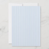 Elegante Blauwe Calligrafie Doop Kaart (Achterkant)