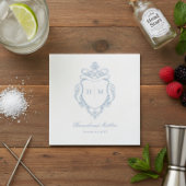 Elegante blauwe Chinoiserie Bird Crest bruiloft Servet