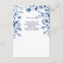 Elegante blauwe chinoiserie bloem botanische bruil