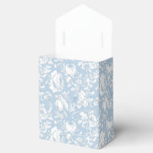 Elegante blauwe chinoiserie bruiloft bedankdoosjes (Geopend)