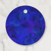 Elegante blauwe chique moderne monogram bruiloft bedankjes labels (Achterkant)