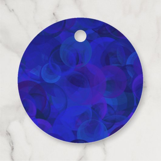 Elegante blauwe chique moderne monogram bruiloft bedankjes labels (Achterkant)