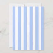 Elegante Blauwe Coquette Bruidsuitnodiging Kaart (Achterkant)