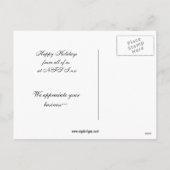 elegante blauwe Corporate Christmas Greetings Feestdagenkaart (Achterkant)