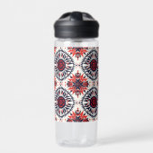 Elegante blauwe "Cosmic Interlock" Hydratatiekolf Waterfles (Voorkant)