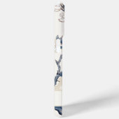 Elegante  Blauwe Crème Koraal Kersenbloesem Case-Mate iPhone Case (Achterkant / Rechts)