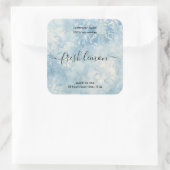 Elegante blauwe Damask Rustic Candle Product Label (Tas)