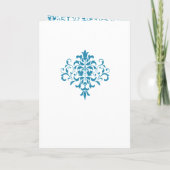 Elegante Blauwe Damast Traditionele Indiase Trouwd (Achterkant)
