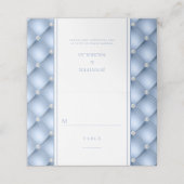 Elegante Blauwe Diamant Gestikte Trouw Plaatskaartje (Buitenkant ongevouwen)