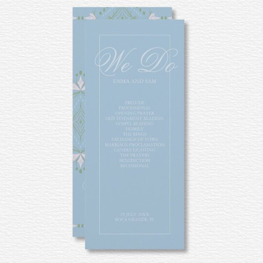 Elegante Blauwe Diamanten Trouwprogramma